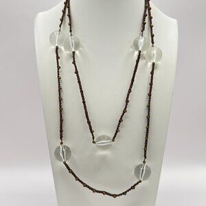 Crochet Strand Station Necklace